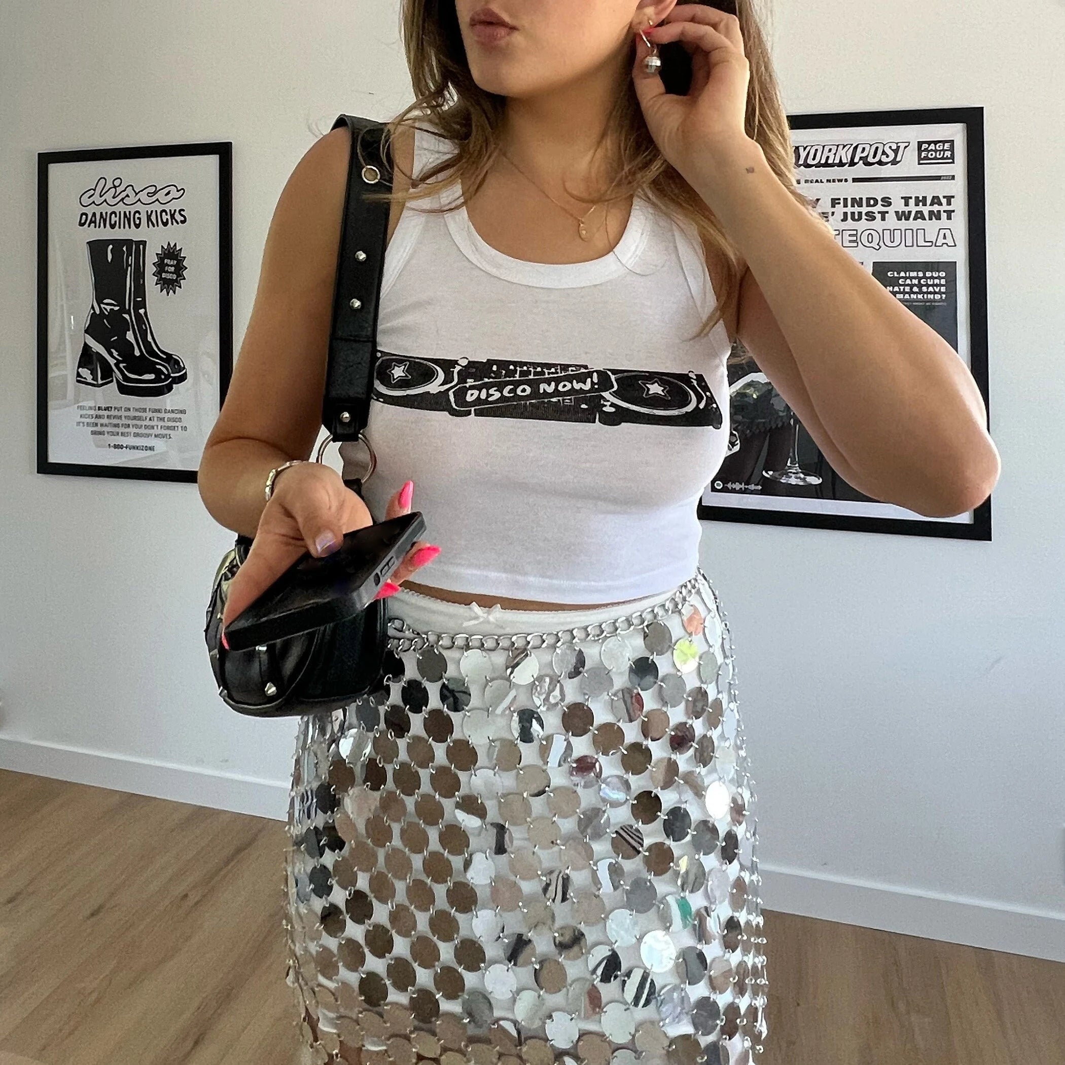 Disco Now Racer Tank